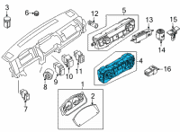 OEM 2022 Nissan Frontier CONTROL ASSY-AIR CONDITIONER Diagram - 27510-9BU3A