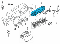 OEM 2022 Nissan Frontier CONTROLLER ASSY-AIR CONDITINER Diagram - 27500-EZ10C