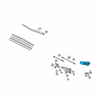 OEM 2013 Honda Crosstour Motor, Front Wiper Diagram - 76505-TA0-A02