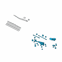 OEM Acura Wiper Assembly, Windshield Diagram - 76500-TL0-305