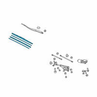 OEM 2009 Acura TSX Windshield Wiper Blade (550MM) (Passenger Side) Diagram - 76630-TL0-G02