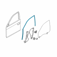 OEM 2004 BMW 525i Front Left Window Guide Diagram - 51-33-7-033-799