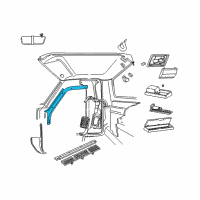 OEM Ford Weatherstrip Pillar Trim Diagram - 4L5Z-1003598-BAB