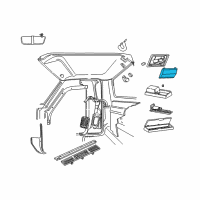 OEM 1997 Ford Ranger Map Lamp Lens Diagram - F67Z-13783-AA