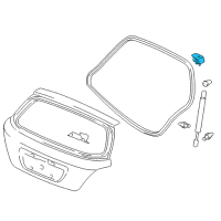 OEM 2005 Honda Civic Hinge, Tailgate Diagram - 68210-S6D-E00ZZ