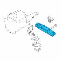 OEM Nissan 350Z Engine Mounting Member Assembly, Rear Diagram - 11331-AF401
