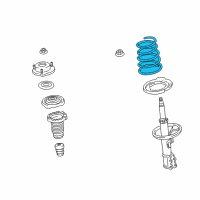 OEM 2014 Lexus RX350 Spring, Front Coil, RH Diagram - 48131-0E040