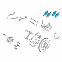 OEM 2019 Ford EcoSport Rear Pads Diagram - GN1Z-2200-D