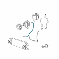 OEM Dodge Challenger Hose-Power Steering Return Diagram - 68044363AC