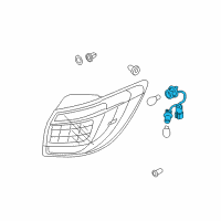 OEM 2013 Kia Sportage Rear Combination Holder & Wiring, Outside Diagram - 924803W020