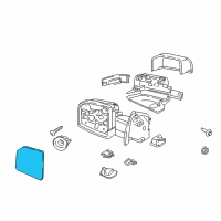 OEM 2016 Ford F-150 Mirror Glass Diagram - FL3Z-17K707-D