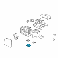 OEM 2017 Ford F-150 Side Camera Lower Cover Diagram - FL3Z-17K709-BB