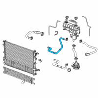 OEM 2016 Cadillac ELR Coolant Hose Diagram - 23446921