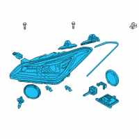 OEM 2016 Hyundai Genesis Headlamp Assembly, Right Diagram - 92102-B1160