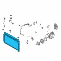 OEM 2005 Kia Rio Condenser Assembly Diagram - 97606FD000