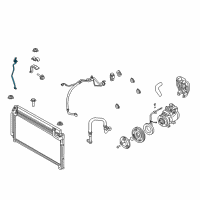 OEM 2003 Kia Rio Air Conditioner Pipe Cooler Tube Line Diagram - 97761FD000