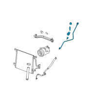 OEM 2009 Pontiac Solstice Tube Asm-A/C Condenser Diagram - 10386875