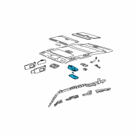 OEM Toyota Dome Lamp Assembly Diagram - 81240-52040-E1