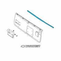 OEM 2000 Chevrolet Tracker Molding, Rear Door Garnish Diagram - 30022345