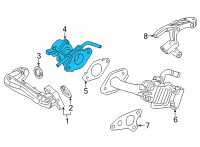 OEM Lexus ES300h Valve Assembly, EGR W/MO Diagram - 25620-F0020