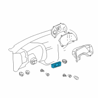 OEM 2005 Chevrolet Trailblazer Dash Control Unit Diagram - 25945046