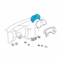 OEM 2009 GMC Envoy CLUSTER ASM,INST (REMAN) Diagram - 19117185