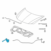 OEM Honda Lock Assembly, Hood (Security Switch) Diagram - 74120-TR0-A01
