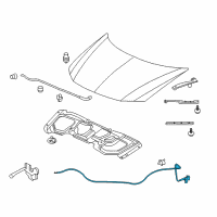 OEM 2014 Honda Civic Wire Assembly, Hood (Graphite Black) Diagram - 74130-TR0-A01ZD