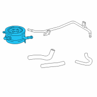 OEM 2003 Toyota Tacoma Oil Cooler Assembly Diagram - 15710-75011