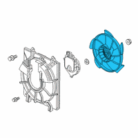 OEM 2018 Honda Clarity Fan Complete, Cooling Diagram - 1J020-5WP-A01