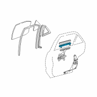 OEM 1999 Lexus RX300 Channel Sub-Assy, Rear Door Glass, LH Diagram - 69906-48010