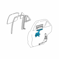 OEM 2001 Lexus RX300 Regulator Sub-Assy, Rear Door Window, RH Diagram - 69803-48010