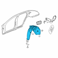 OEM 2019 Cadillac CT6 Wheelhouse Liner Diagram - 84517102