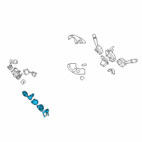 OEM 2010 Hyundai Elantra Cylinder Assembly-Steering & Ignition Lock Diagram - 81920-2HB00