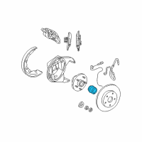 OEM 1999 Chrysler Concorde Cover-Rear Wheel Hub Diagram - 4616560