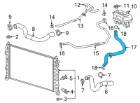 OEM 2021 Cadillac Escalade Outlet Hose Diagram - 84545538