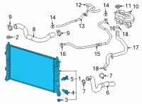 OEM 2021 GMC Yukon XL Radiator Diagram - 84943136