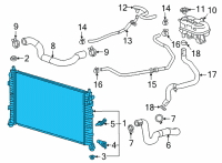 OEM Cadillac Escalade ESV Radiator Diagram - 84943136