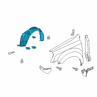 OEM 2012 Honda Pilot Fender, Left Front (Inner) Diagram - 74151-SZA-A50