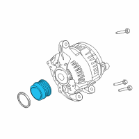 OEM 2019 Ford Edge Pulley Diagram - K2GZ-10344-A