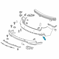 OEM 2018 Acura MDX Reflector Assembly, Right Rear Diagram - 33505-TZ5-A01