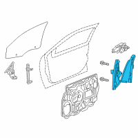 OEM 2008 Chrysler Sebring Front Door Window Regulator Diagram - 68027864AB