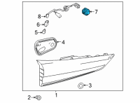 OEM 2022 Toyota Highlander Led Unit Diagram - 8158A-0D610