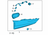 OEM 2022 Toyota Highlander Back Up Lamp Assembly Diagram - 81580-0E180