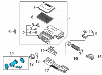 OEM Hyundai Elantra Hose Assembly-Air Intake Diagram - 28130-BY100