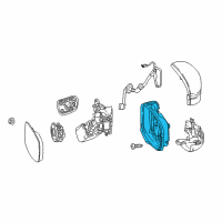 OEM 2019 Honda Odyssey Housing Set, Passenger Side Diagram - 76205-THR-A02