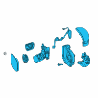 OEM 2018 Honda Odyssey Mirror Assembly, Driver Side Door (R.C.) Diagram - 76250-THR-A01