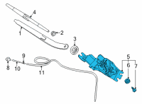 OEM Kia Sorento Motor & Linkage Assembly Diagram - 98700P2000