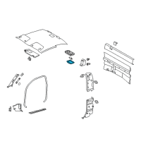 OEM Toyota Tacoma Dome Lamp Lens Diagram - 81241-AA020
