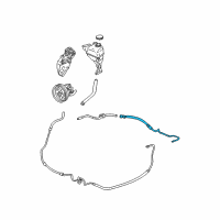 OEM Cadillac CTS Hose, P/S Gear Inlet Diagram - 89060185